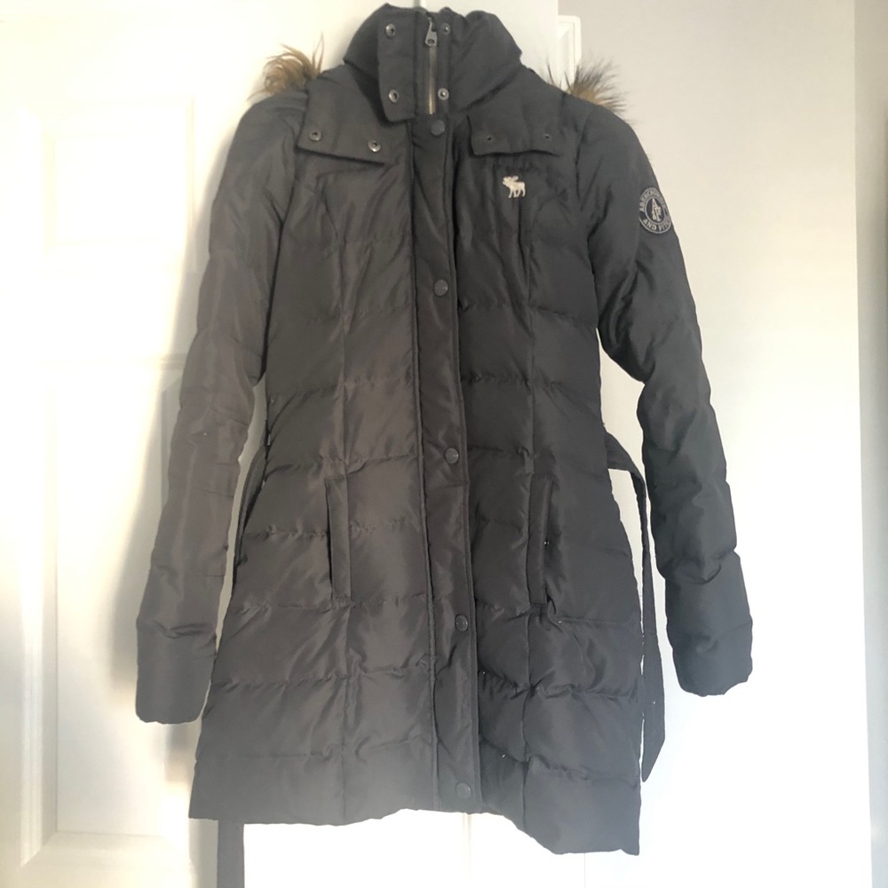 Women’s Grey Abercrombie & Fitch Down Coat Small